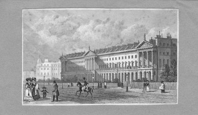 Neoclassicistisch gebouw, 19e eeuw door Unbekannt