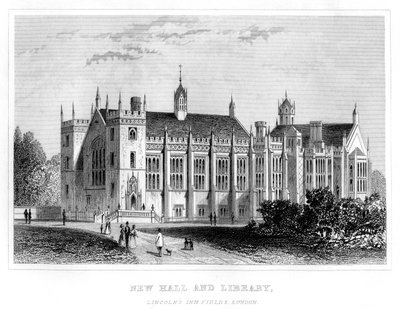 New Hall en Bibliotheek, Lincolns Inn Fields, Londen door Unbekannt