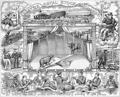 Nieuwjaarsgroeten van beursmakelaars Mercer Locock aan hun klanten, 1894 door Unbekannt