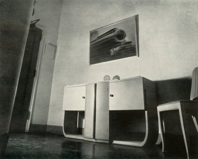 Penthouse in New York van Raymond Loewy, ontworpen door hemzelf - Entreehal, 1937 door Unbekannt