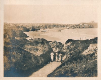 Newquay Klifpad naar Tolcarne Beach, 1927 door Unbekannt