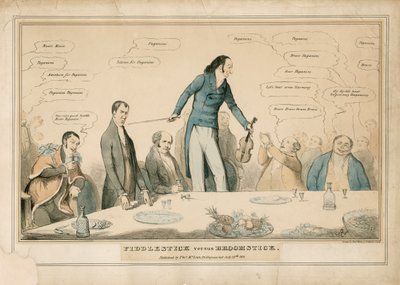 Niccolo Paganini - karikatuur door Unbekannt