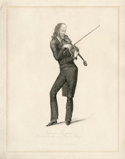 Niccolo Paganini - portret door Unbekannt