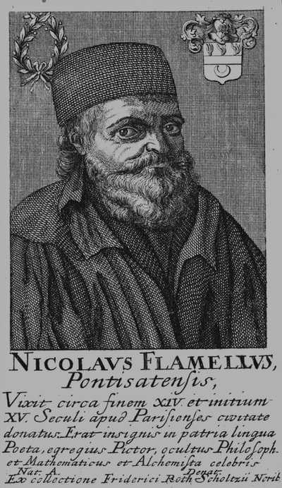 Nicolas Flamel 1330-1418 door Unbekannt