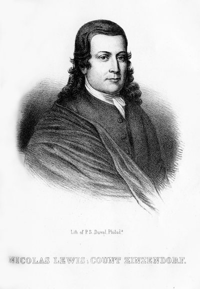 Nikolaus Ludwig von Zinzendorf, Duitse religieuze en sociale hervormer, 1854 door Unbekannt