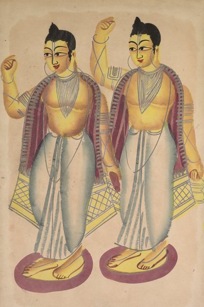 Nitai en Gaur, 1800s door Unbekannt