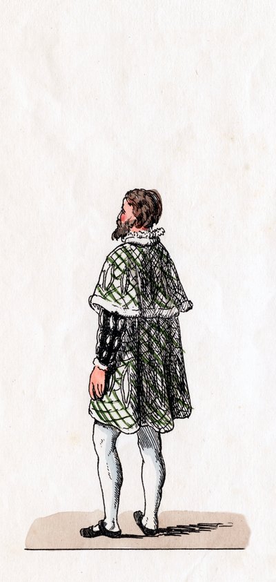 Edelman, kostuumontwerp voor Shakespeares toneelstuk, Henry VIII, 19e eeuw door Unbekannt