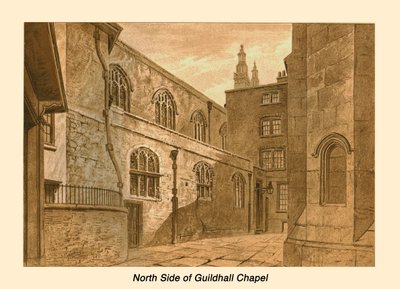 Noordzijde van Guildhall Kapel door Unbekannt