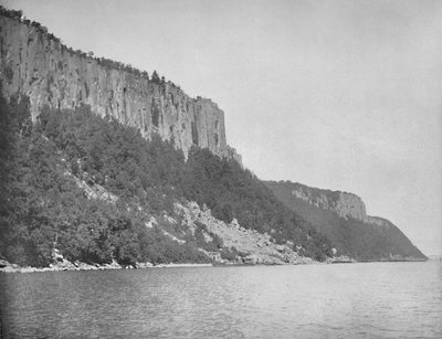 Noordelijk einde van Palisades, Hudson River, ca. 1897 door Unbekannt