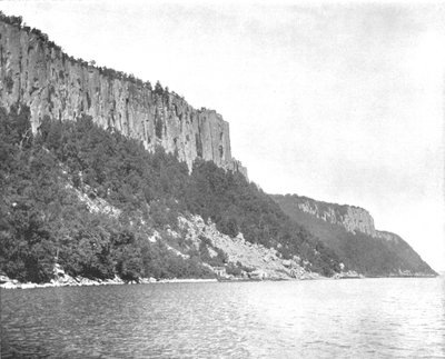 Noordelijk Einde van de Palisades, Hudson River, VS, ca. 1900 door Unbekannt