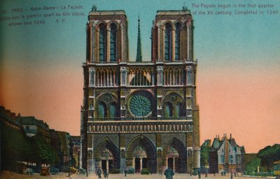 Notre-Dame kathedraal, Parijs, ca. 1920 door Unbekannt
