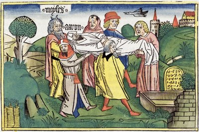 Numeri 20:22-29: de dood van Aäron door Unbekannt