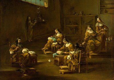 Nonnen aan het werk door Unbekannt