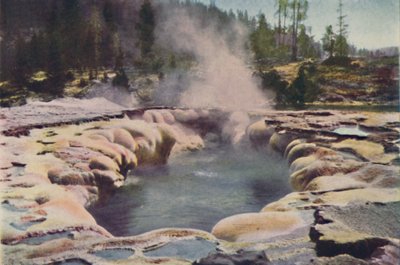Oblong Geyser, Yellowstone Park, 1916 door Unbekannt