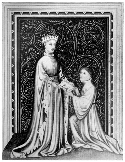 Occleve de dichter en koning Hendrik V, ca. 1410, 1910 door Unbekannt