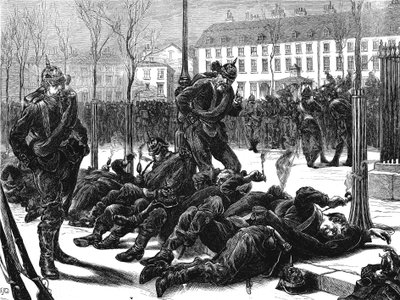 Bezetting van Parijs door de Duitsers na de Frans-Pruisische Oorlog, maart 1871 door Unbekannt