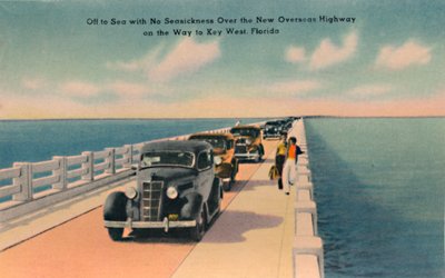 Op zee zonder zeeziekte, Nieuwe Overzeese Snelweg naar Key West, Florida, c1940s door Unbekannt