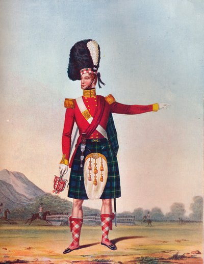 Officier van het 92e Highland Regiment of Foot door Unbekannt