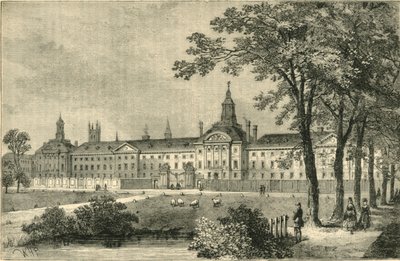 Oude Bethlehem Ziekenhuis, Moorfields rond 1750, ca. 1872 door Unbekannt