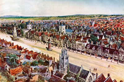 Oude Cheapside, rond 1580, ca. 1900-1920 door Unbekannt