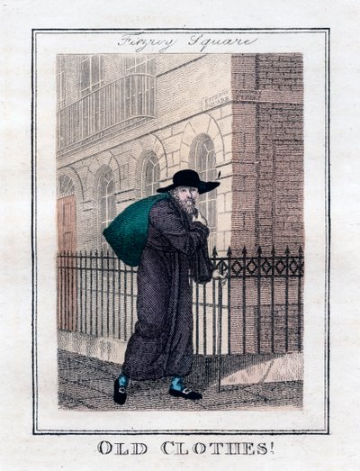Oude Kleren!, Fitzroy Square, Londen, 1805 door Unbekannt