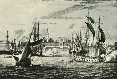 Oude Fort William, vanaf de rivier door Unbekannt