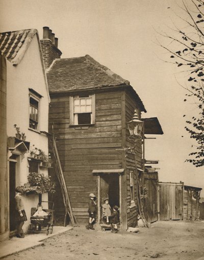 Oude Huizen in Highgate Van Waaruit Dorpsbewoners de Koetsen Zagen Voorbijgaan, ca. 1935 door Unbekannt