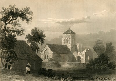 Oude Shoreham Kerk, 1835 door Unbekannt