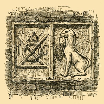 Oud Bord van de Hond en Eend door Unbekannt