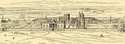 Oud uitzicht op Greenwich Palace. Na Hollar, ca. 1878 door Unbekannt