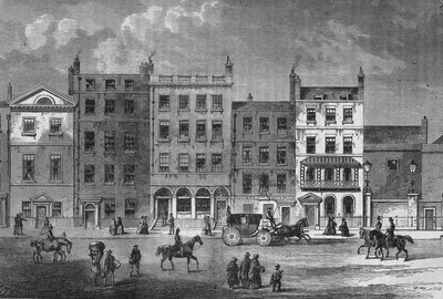 Oude huizen in Pall Mall, Westminster, Londen, c1830 1878 door Unbekannt