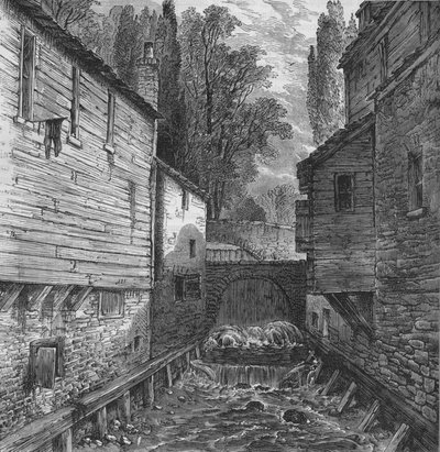 Oude uitlaat van de Serpentine bij Knightsbridge, Londen, ca. 1800, 1878 door Unbekannt