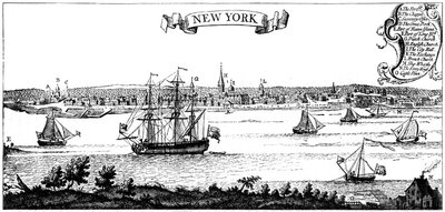 Oud Uitzicht op New York, 1730 ca. 1880 door Unbekannt