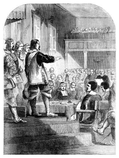 Oliver Cromwell 1599-1658 weigert de kroon te accepteren, ca. 1902 door Unbekannt