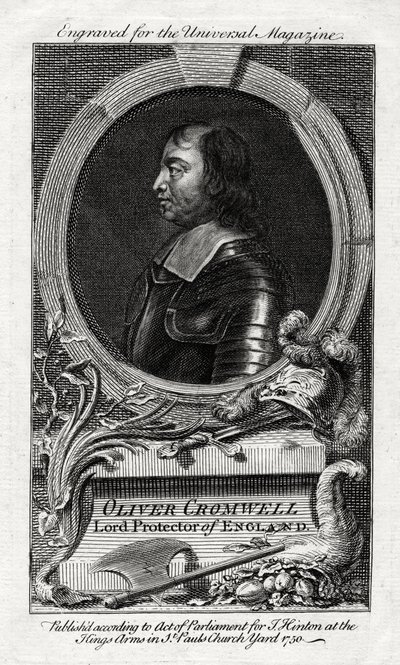 Oliver Cromwell, Lord Protector van Engeland, 1750 door Unbekannt
