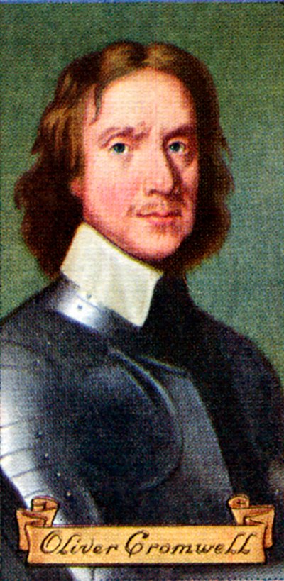 Oliver Cromwell, uit een serie sigarettenkaartjes, 1935 door Unbekannt