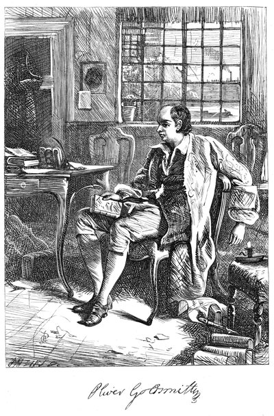 Oliver Goldsmith, 18e-eeuwse toneelschrijver, c1860s door Unbekannt