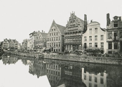 Aan de oever van de Schelde, Gent, België, 1895 door Unbekannt