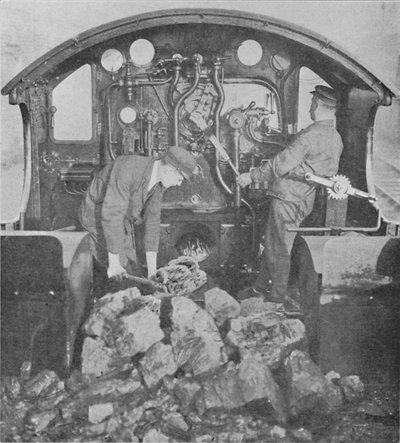 Op de voetplaat van een Great Western Express-locomotief, 1926 door Unbekannt