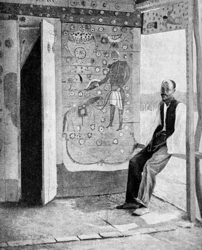 Op de drempel van een voodoetempel, Haïti, 1922 door Unbekannt