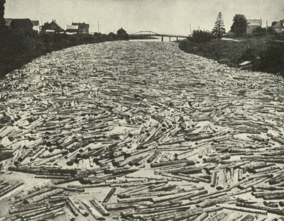 Op weg naar de zagerijen, ca. 1948 door Unbekannt
