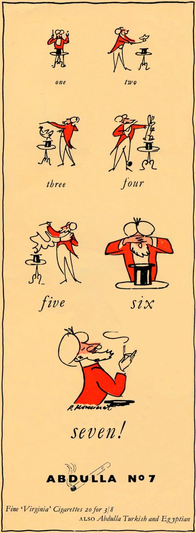 Eén, twee, drie, vier, vijf, zes, zeven - Abdulla No7, 1947 door Unbekannt