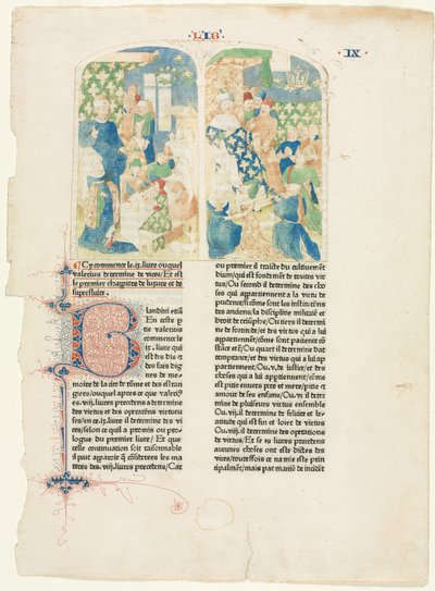 Openingspagina van Boek IX van Valerius Maximus