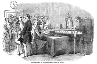 Opening van de telegraafverbinding Londen-Parijs 1851, 1852 door Unbekannt