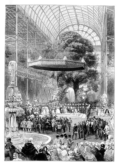 Opening van de Grote Tentoonstelling, Hyde Park, Londen, 1851, 1888 door Unbekannt