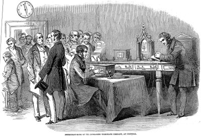 Opening van de telegraafverbinding Londen-Parijs, 1852 door Unbekannt