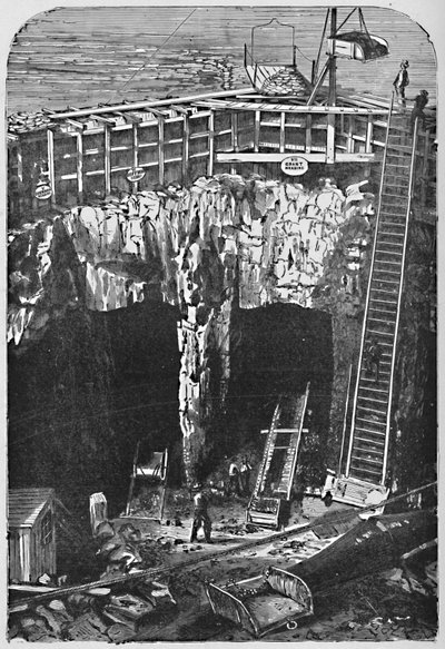 Opening van de Schacht Onder Hell Gate, 1883 door Unbekannt