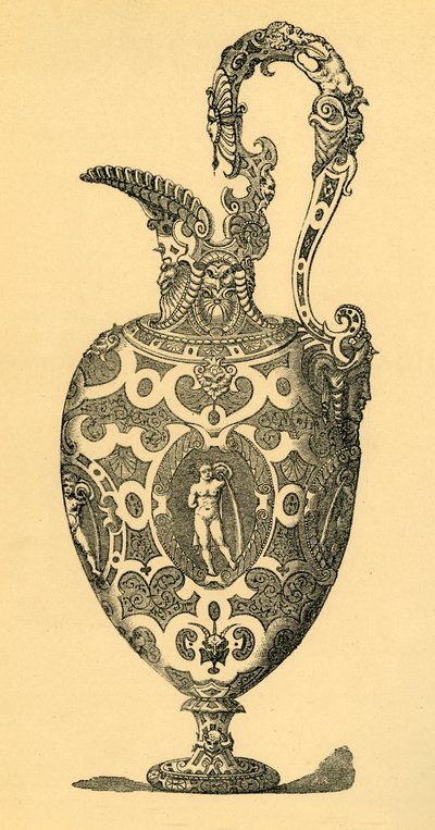 Origineel ontwerp voor een vaas of kan, 1881 door Unbekannt