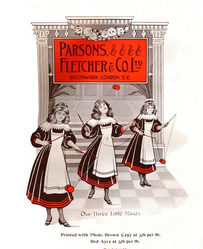 Onze Drie Kleine Meiden - Parsons, Fletcher & Co., Ltd. advertentie, 1909 door Unbekannt