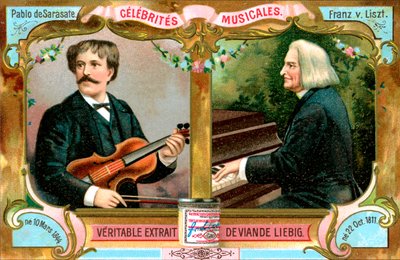 Pablo de Sarasate en Franz Liszt, ca. 1900 door Unbekannt